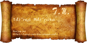 Tényi Mónika névjegykártya