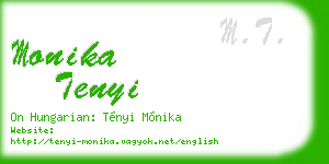 monika tenyi business card