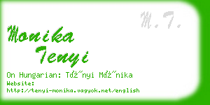 monika tenyi business card